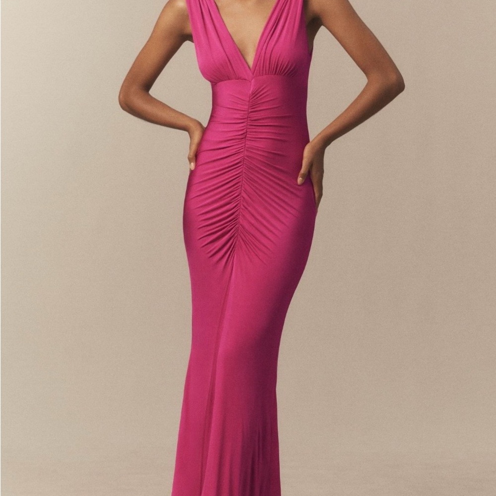 BHLDN Fuchsia Maxi Dress